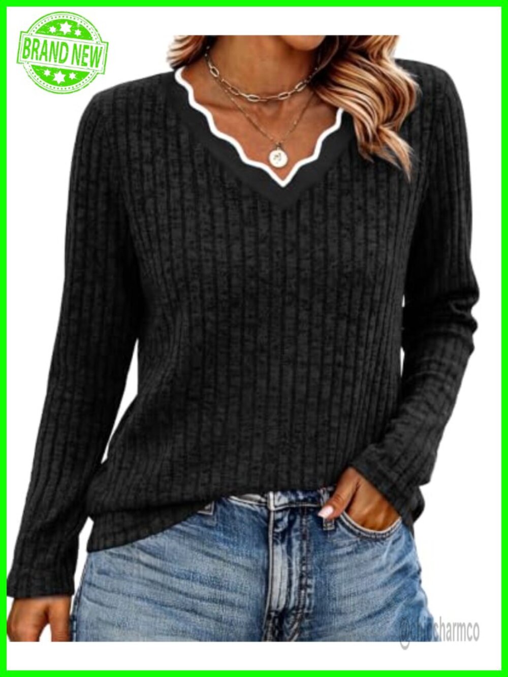 Womens Lightweight Long Sleeve Tunic Top V Neck Sweater Pullover Soft